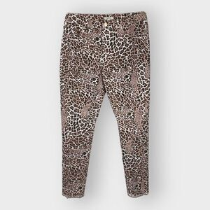 NEW | Tyler Boe Jeans | Sz 6 | Cheetah Print | Stretch | Fringe Hem | MSRP $178